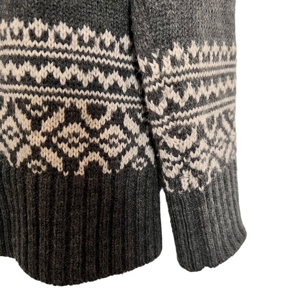 Lady Hathaway Woman Wool Blend Knit Button front Cardigan Grey Sweater Size M - Picture 6 of 11